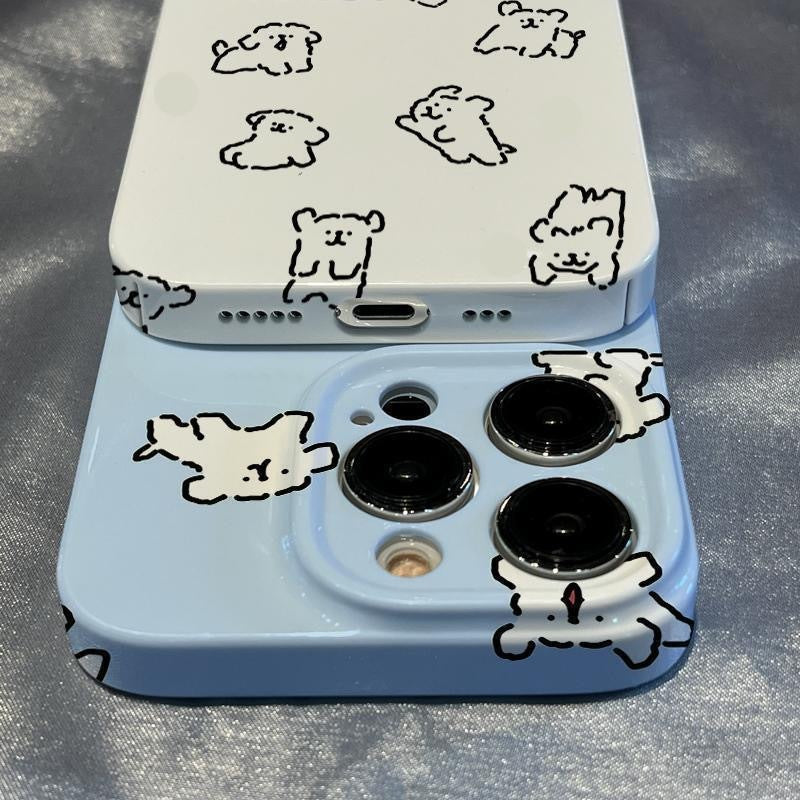 C010 线条小狗手机壳