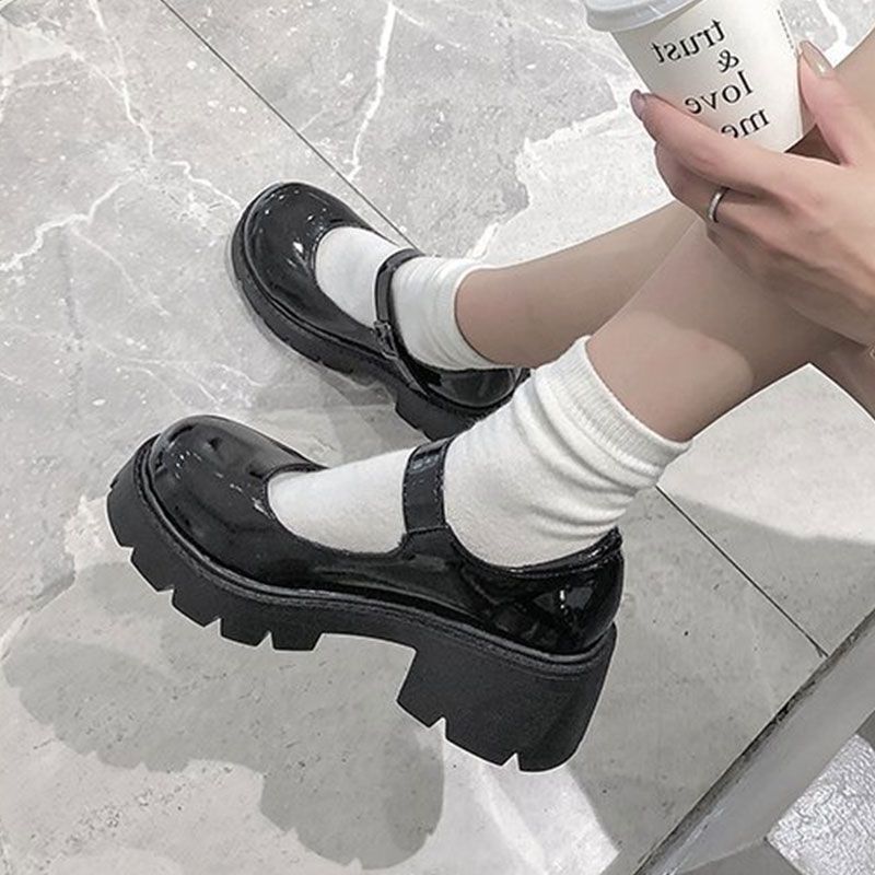 S013 蝴蝶结松糕玛丽珍鞋