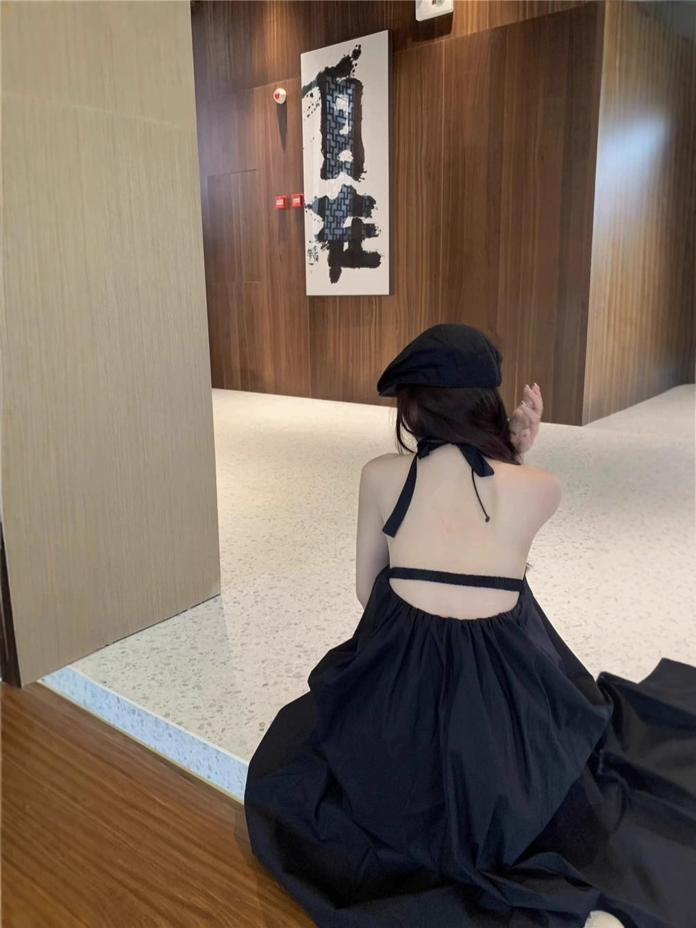 DS004 夏季吊带露背连身裙