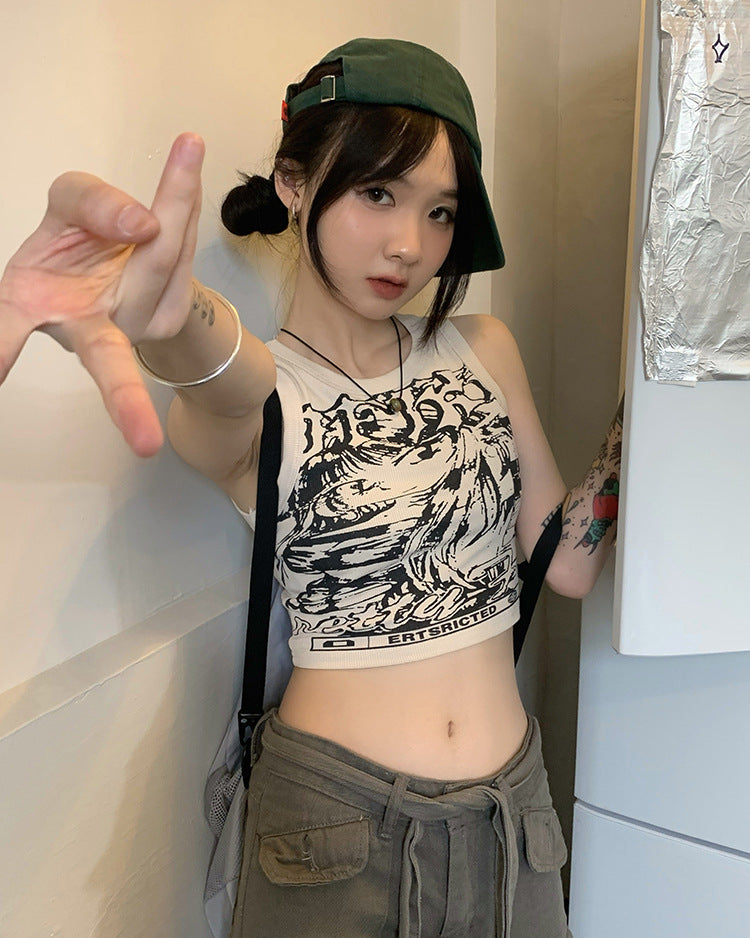 TP091 美式复古工字小背心