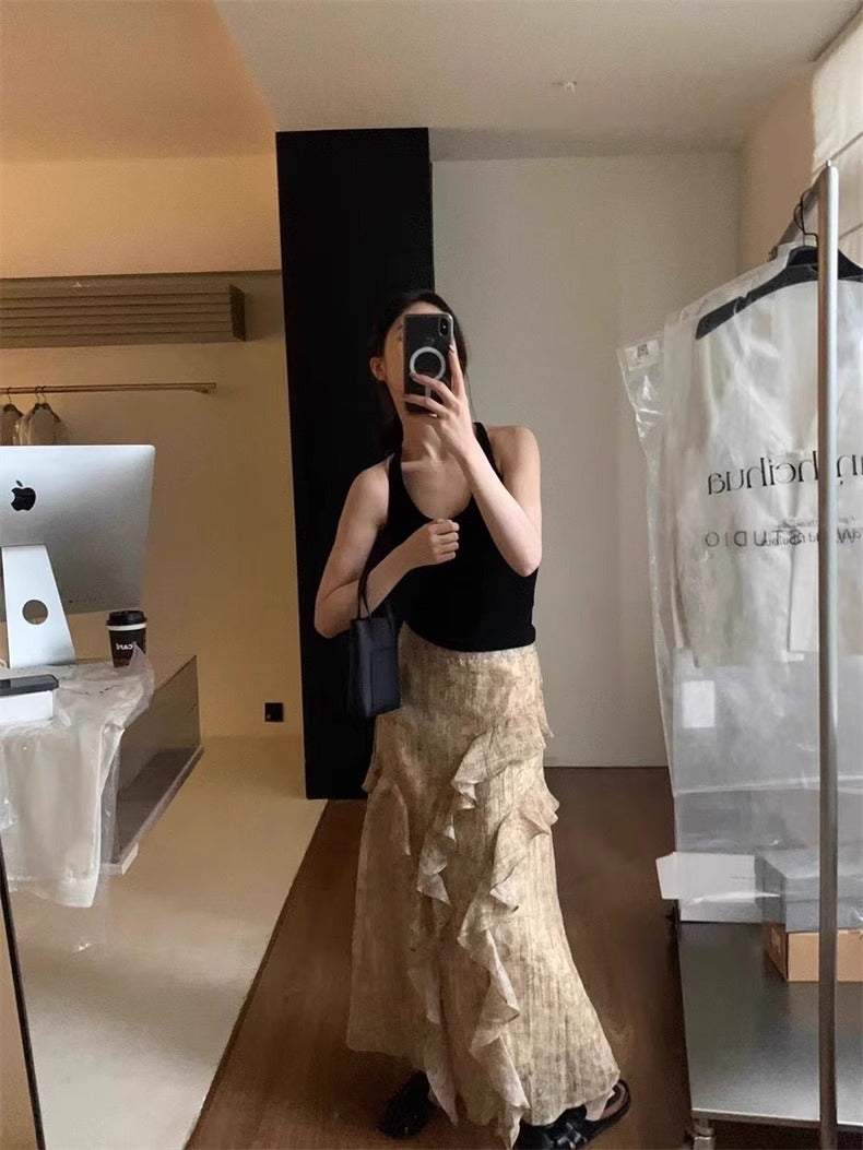 TB007 U领修身吊带