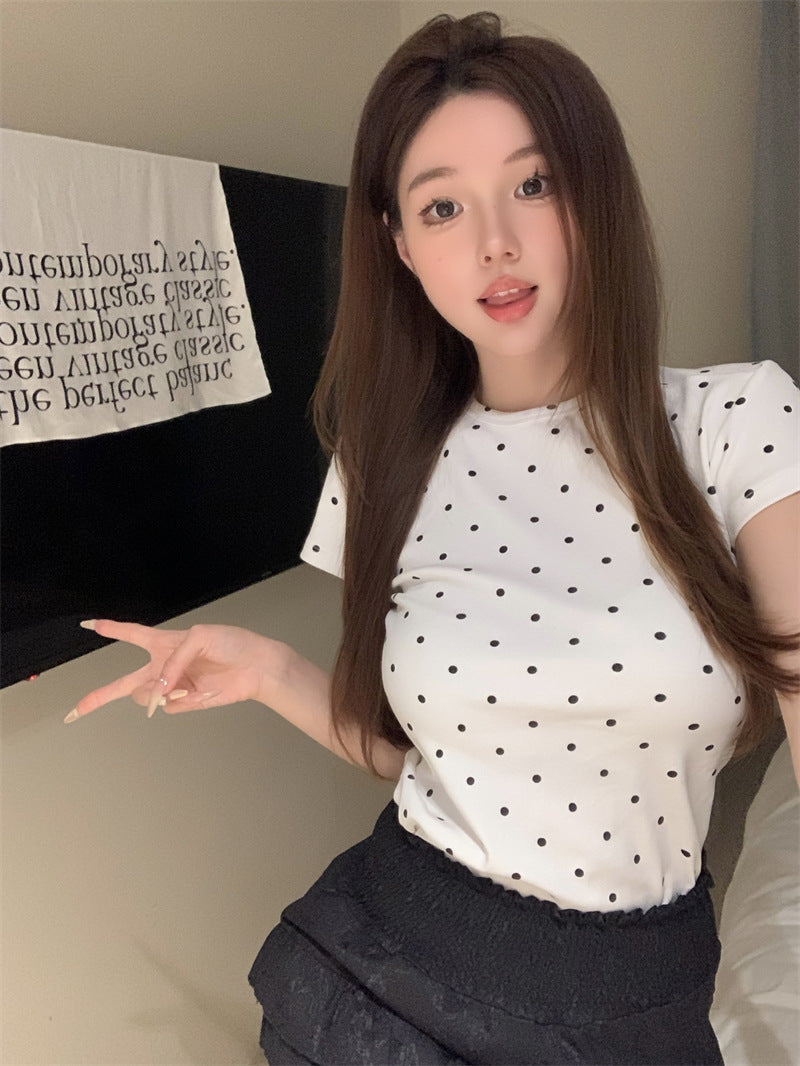 TP043 美式波点正肩修身上衣