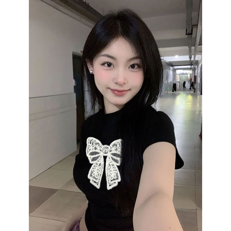 TP006 印花露脐短上衣