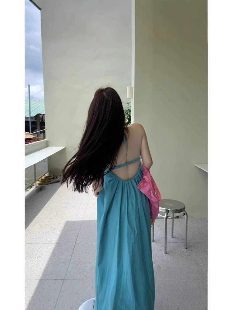 DS004 夏季吊带露背连身裙