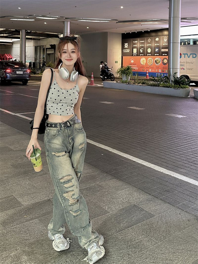 TP058 设计感辣妹外穿吊带小背心