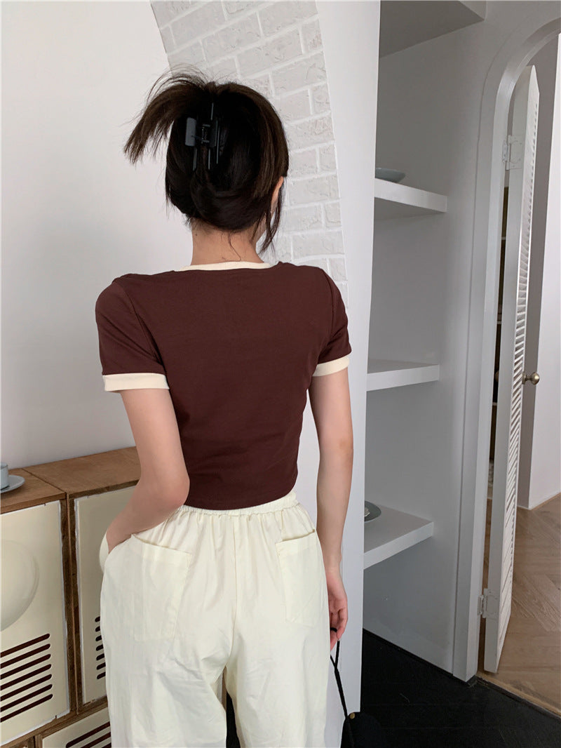 TP093 夏季美式复古印花t恤