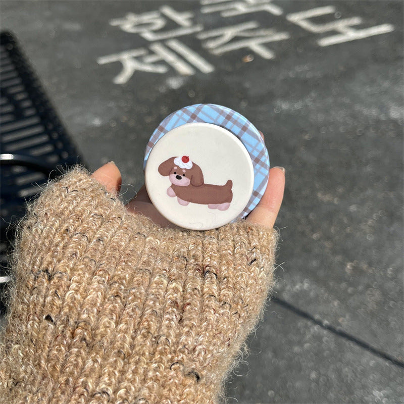 CM082 棕波点格纹腊肠狗