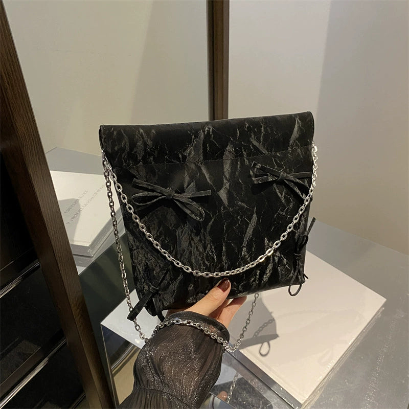 AB002 皱褶蝴蝶结水桶包