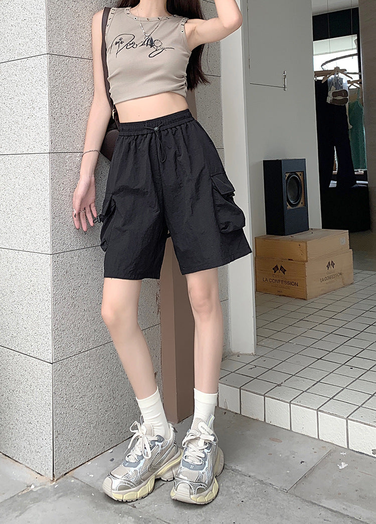 BB003 百搭休闲抽绳工装裤