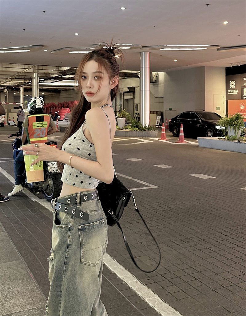 TP058 设计感辣妹外穿吊带小背心