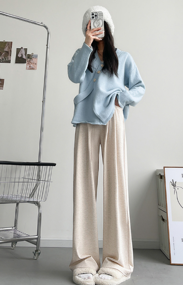 BB006 美拉德软糯垂感宽松阔腿裤