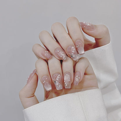 M281 裸色蝴蝶猫眼珍珠