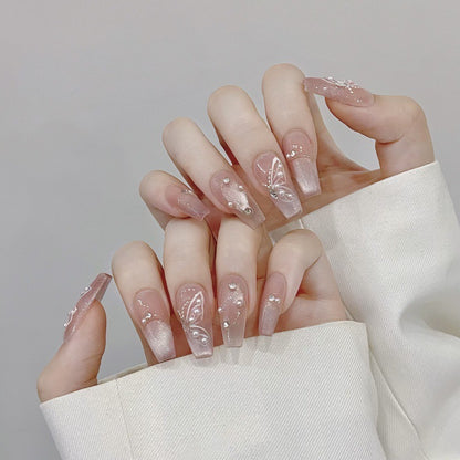 M281 裸色蝴蝶猫眼珍珠