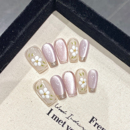 M284 粉色冰花水光猫眼