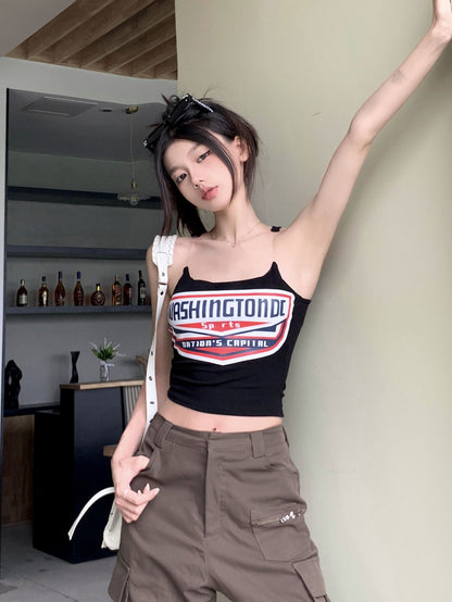 TB020 美式辣妹小吊带背心