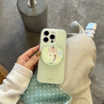 CC008 ins绿色泼墨磁吸手机壳
