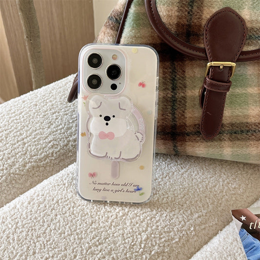 CC031 花朵蝴蝶结磁吸手机壳