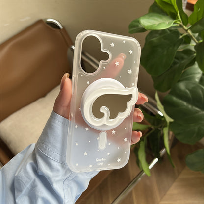 CC014 白色翅膀镜子磁吸手机壳