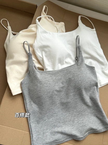 TB004 带胸垫可调节吊带背心