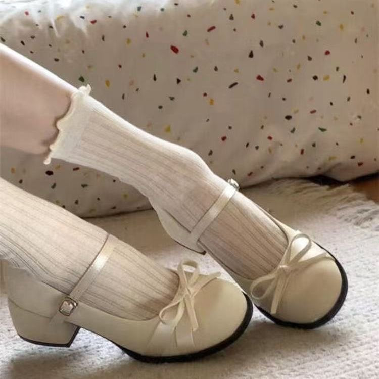 HS025 蝴蝶结小皮鞋