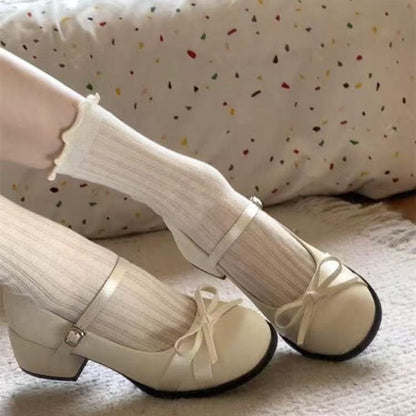 HS025 蝴蝶结小皮鞋