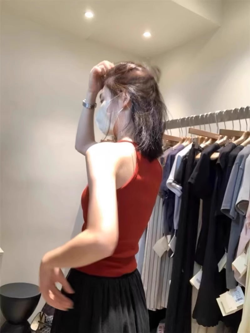 TB007 U领修身吊带