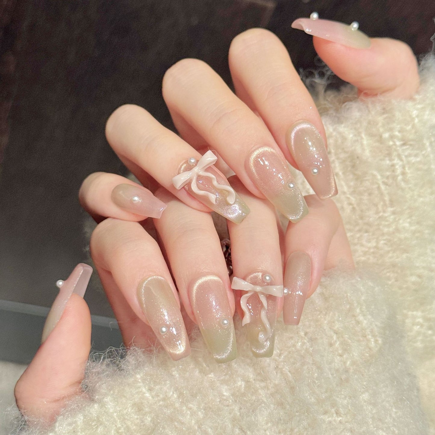 M040 粉绿幻纱