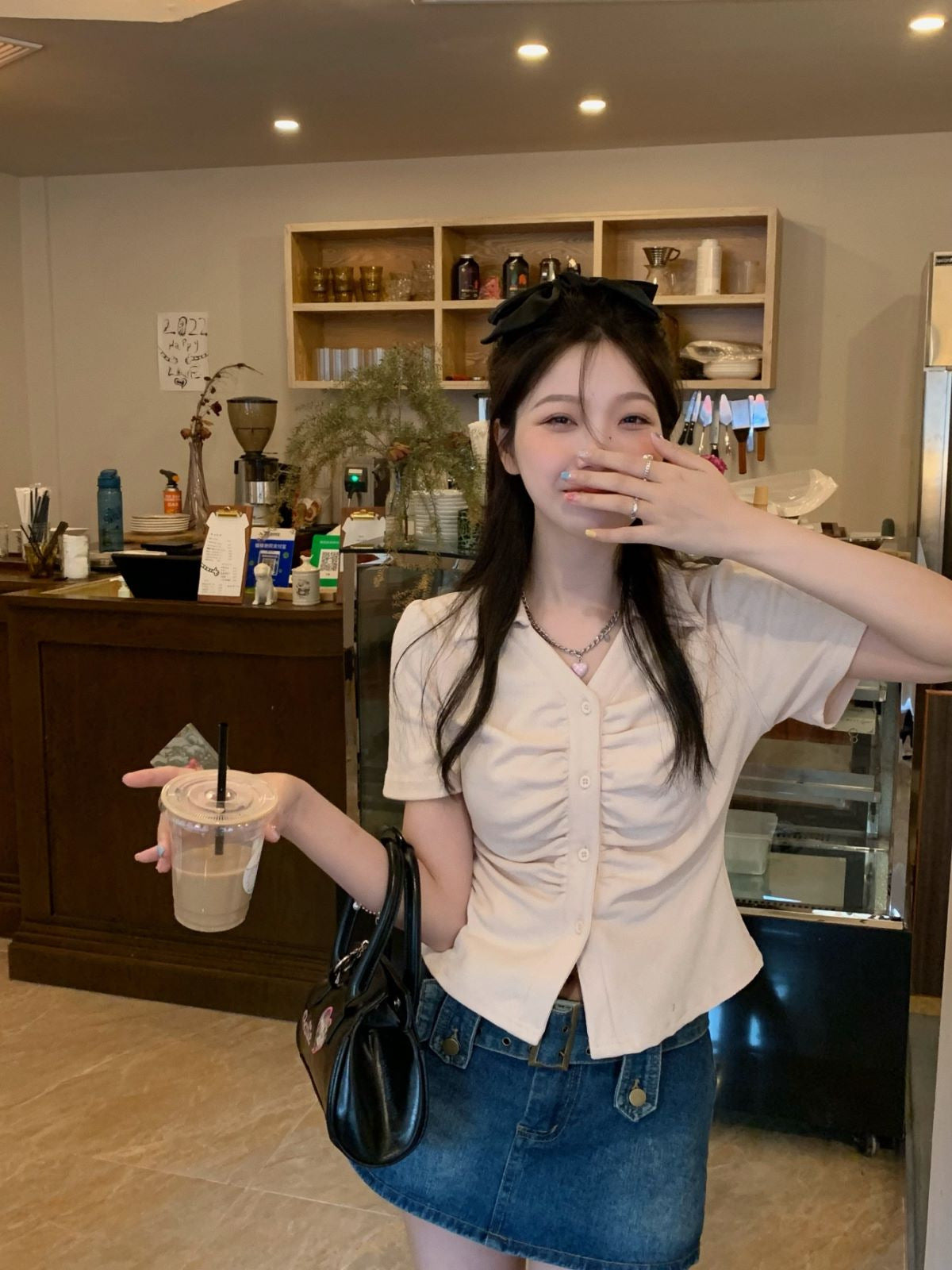 TP050 美式辣妹修身显瘦Polo领T恤