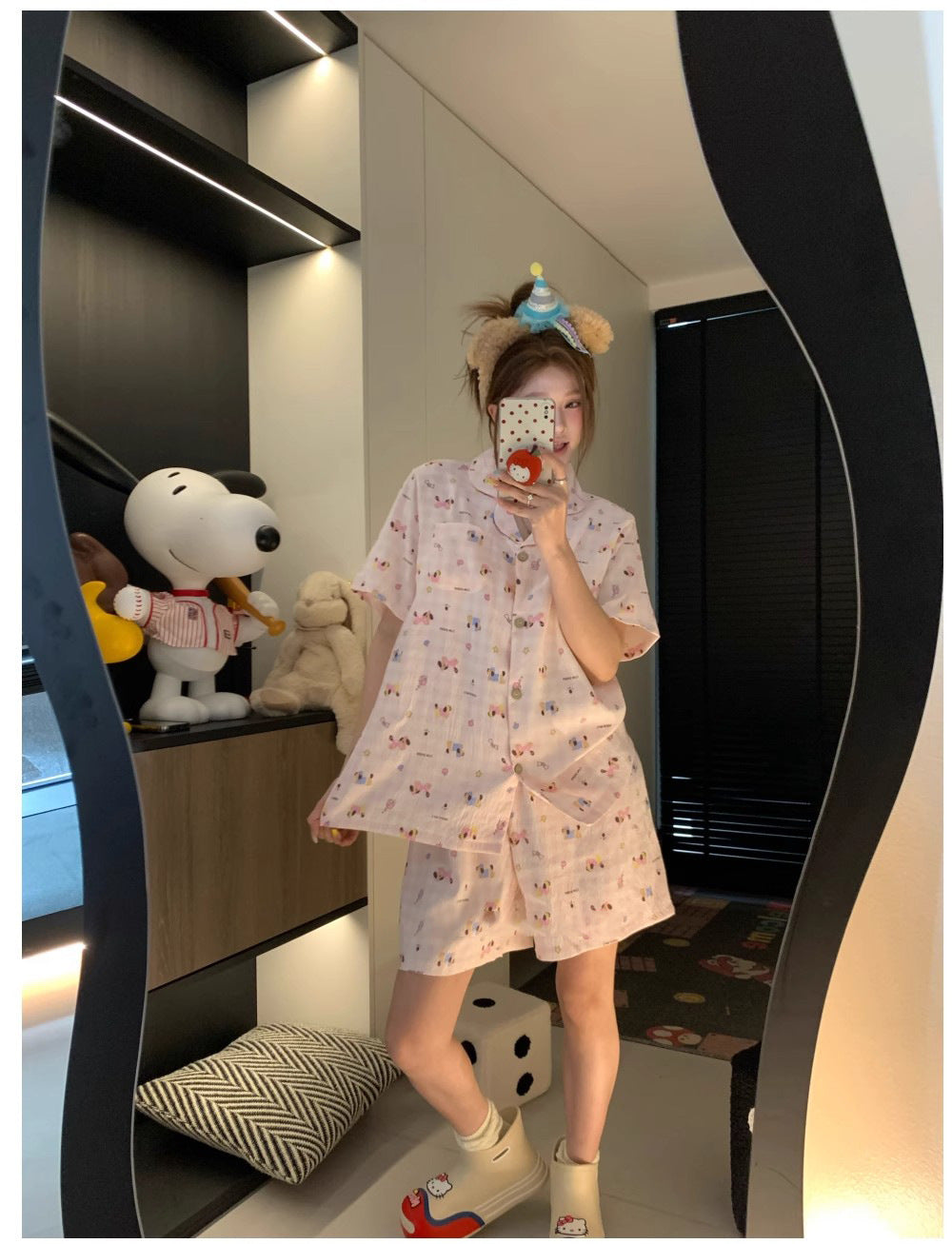 SW012 Ins云朵棉短袖套装