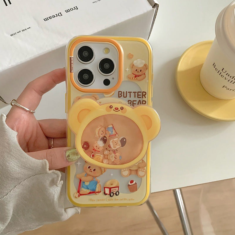 CY038 滑板黄油小熊磁吸手机壳