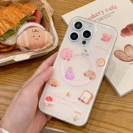 CC022 可爱牛角包磁吸手机壳