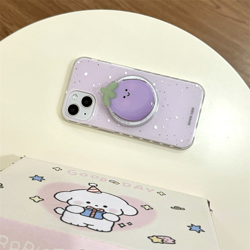 CY030 泼墨茄子磁吸手机壳