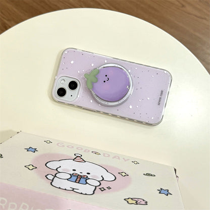 CY030 泼墨茄子磁吸手机壳