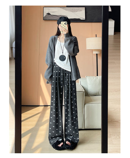 BB009 宽松慵懒风蝴蝶结糯米裤