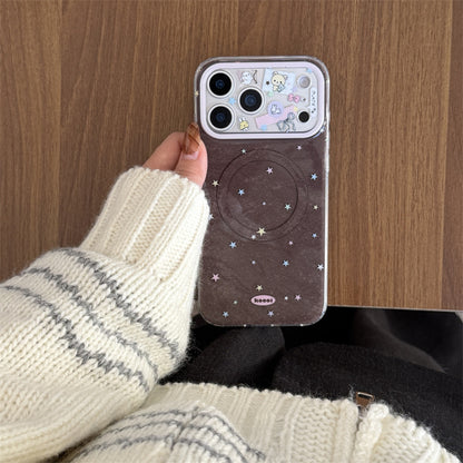CY024 棕底彩色星星小熊磁吸手机壳