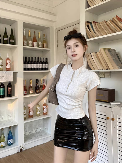 TP115 Ins百搭立领上衣