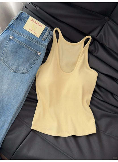 TB008 挂脖U领带胸垫背心