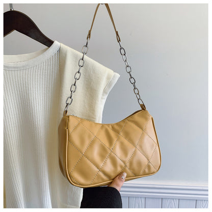 AB004 菱格绣线链条包