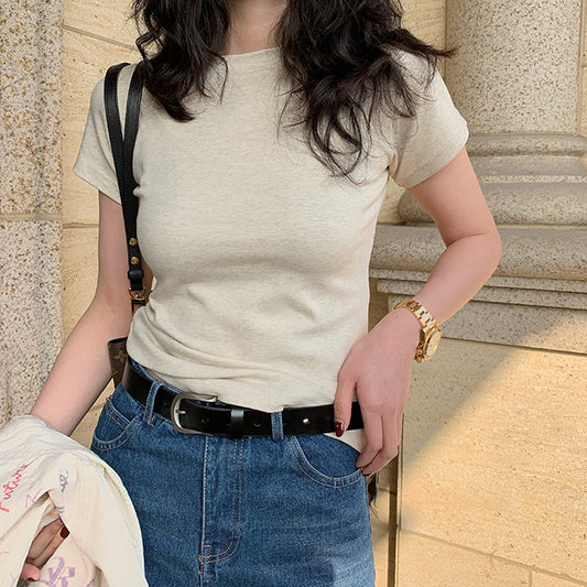 TP101 简约美式复古短袖T恤