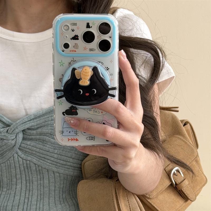 CY080 小鱼猫咪磁吸手机壳