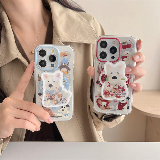 CY056 红玫瑰西高地磁吸手机壳