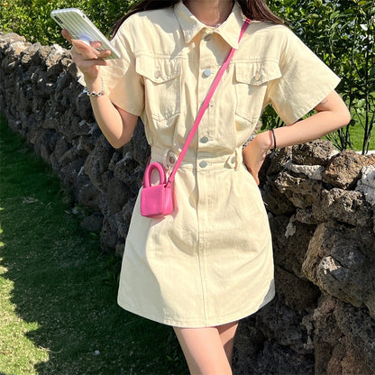 DS019 POLO领短袖连衣裙