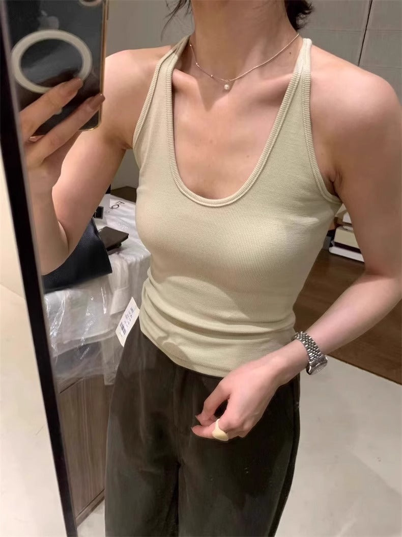 TB007 U领修身吊带