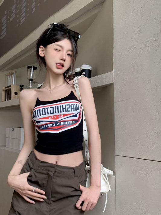 TB020 美式辣妹小吊带背心