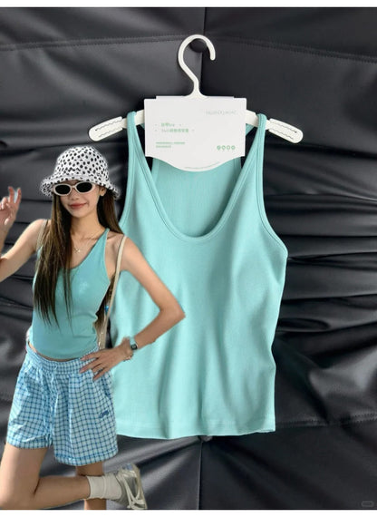 TB008 挂脖U领带胸垫背心