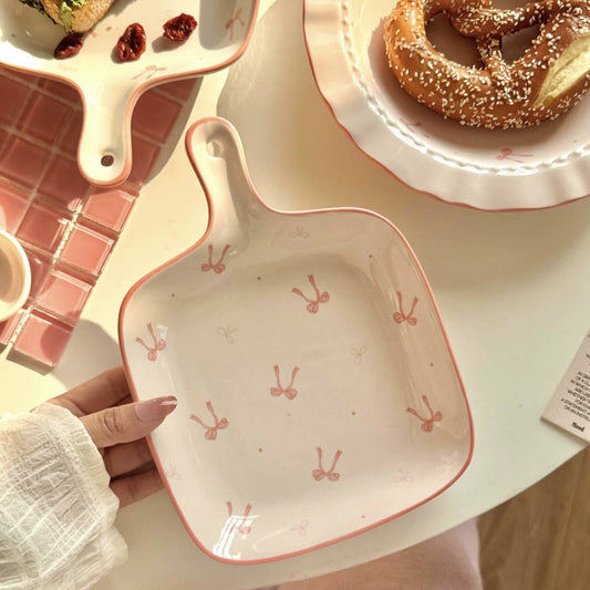 W017 Ins蝴蝶结手柄盘