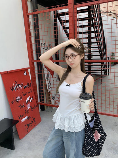 TP026 蕾丝花边下摆叠穿内搭