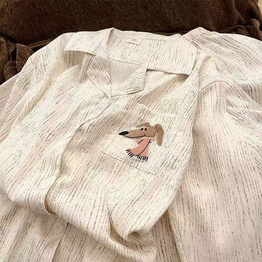 SW037 云朵棉开衫睡衣套装