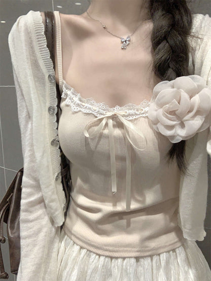 TB012 带胸垫吊带女蕾丝花边吊带