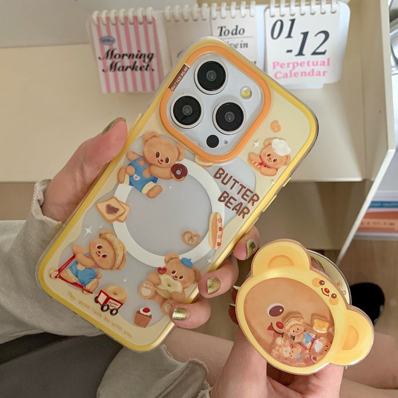 CY038 滑板黄油小熊磁吸手机壳